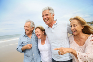 Senior People on the Beach